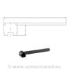 Klíč k frézovacímu trnu d60 H50 L355 DIN6368
